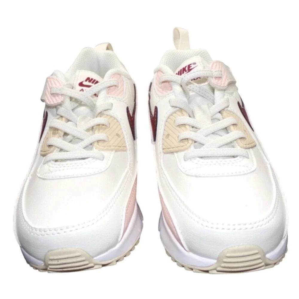 Nike Air‎ Max 90 Girls Phantom/Echo Pink/Sail/Dark Team Red Size 1.5